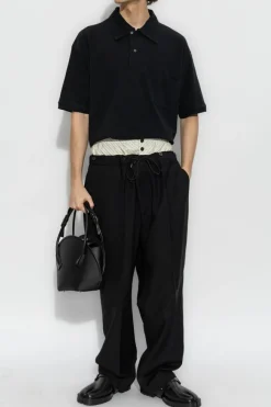 Maison Margiela BLACK Polo with logo