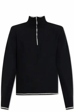 Maison Margiela BLACK Sweater with a zip neckline