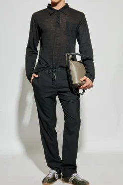 Maison Margiela BLACK Tapered leg pants