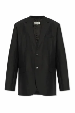Maison Margiela BLACK Wool blazer with open lapels