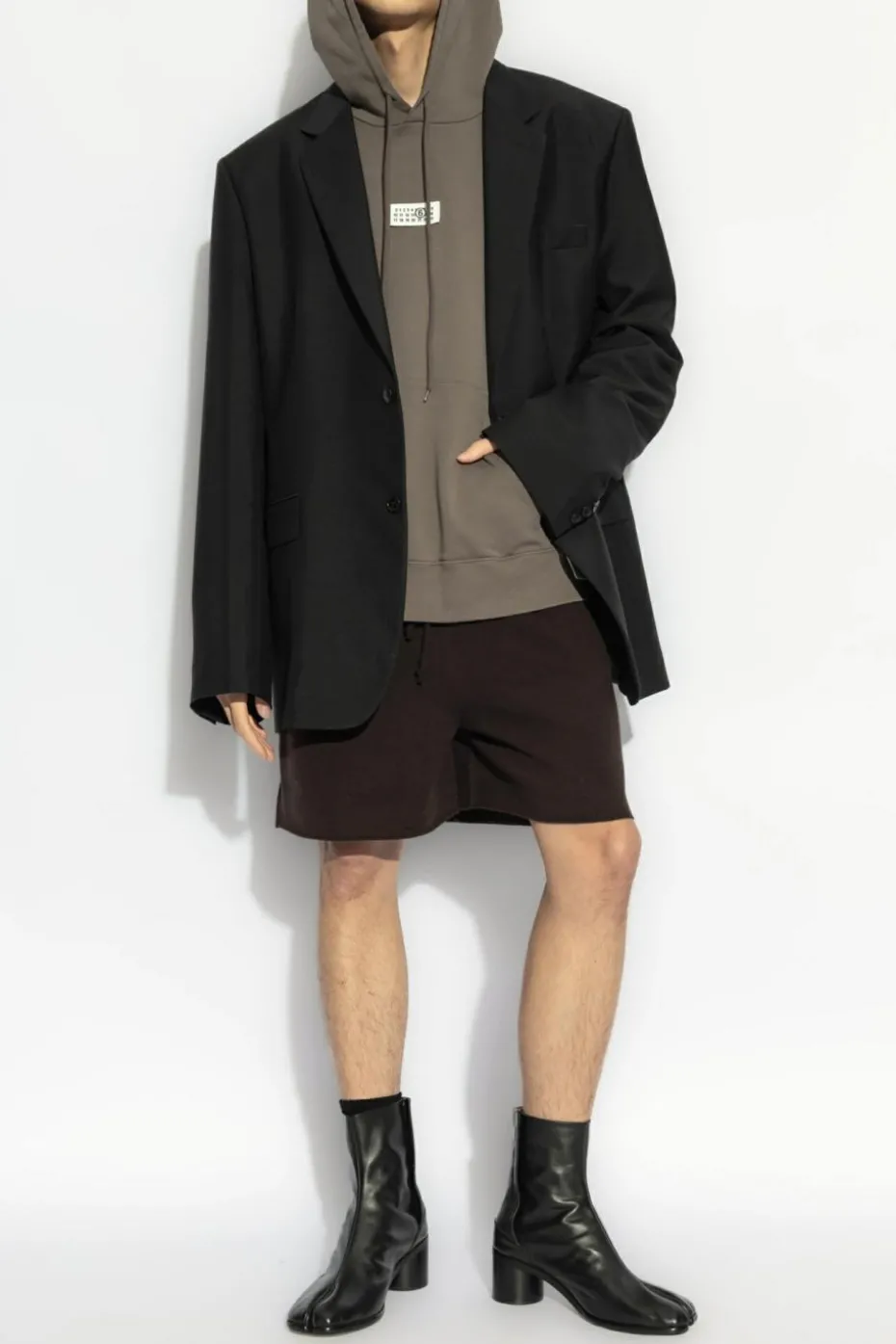 Maison Margiela BLACK Wool blazer with open lapels