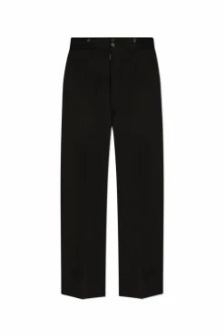 Maison Margiela BLACK Wool trousers with crease