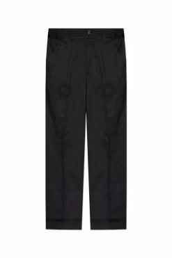 Maison Margiela BLACK Wool pants with crease