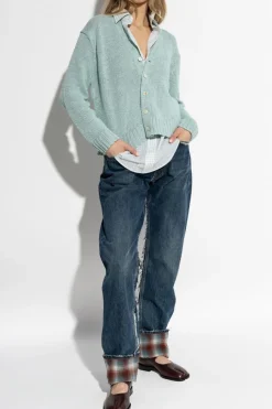Maison Margiela BLUE Cardigan with logo