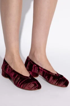 Maison Margiela BURGUNDY Tabi cut-out shoes