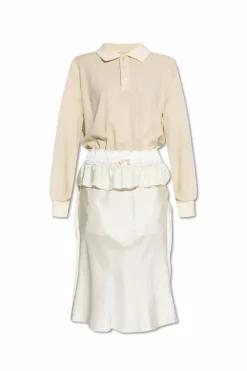 Maison Margiela cream Dress made of mixed fabrics