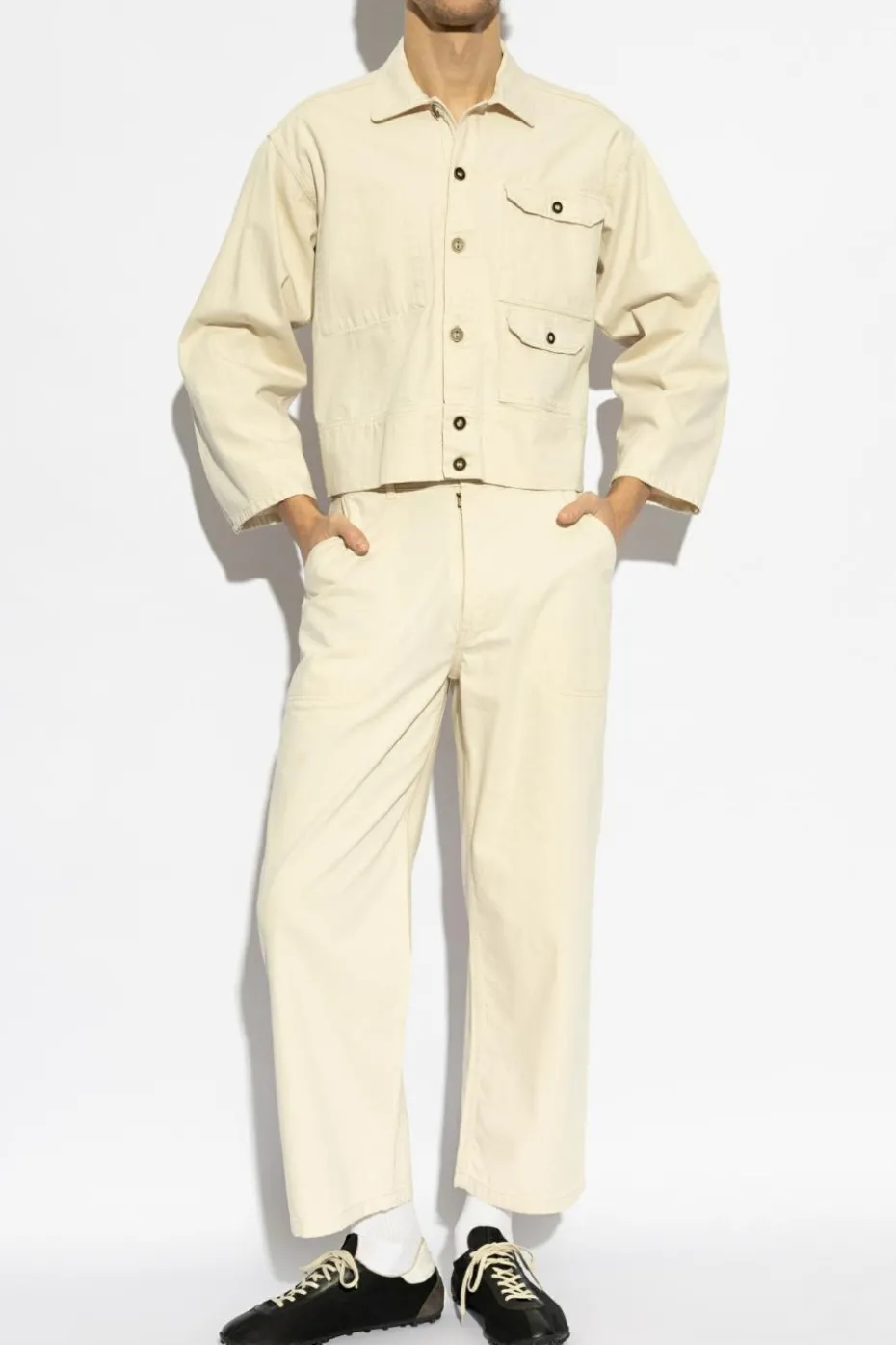 Maison Margiela cream High-waisted pants