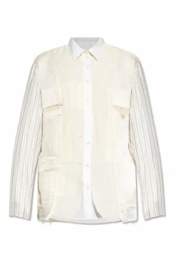 Maison Margiela cream Shirt made of combined materials