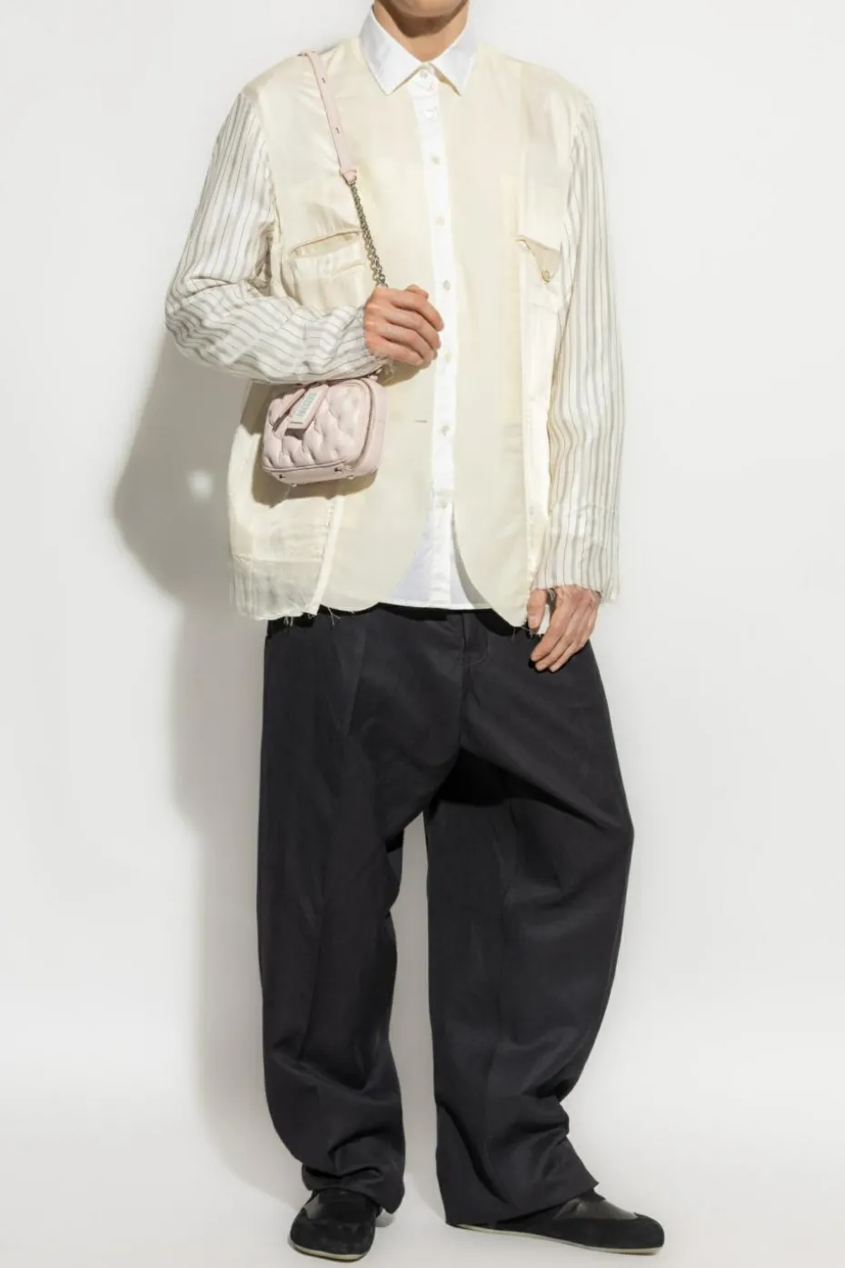 Maison Margiela cream Shirt made of combined materials