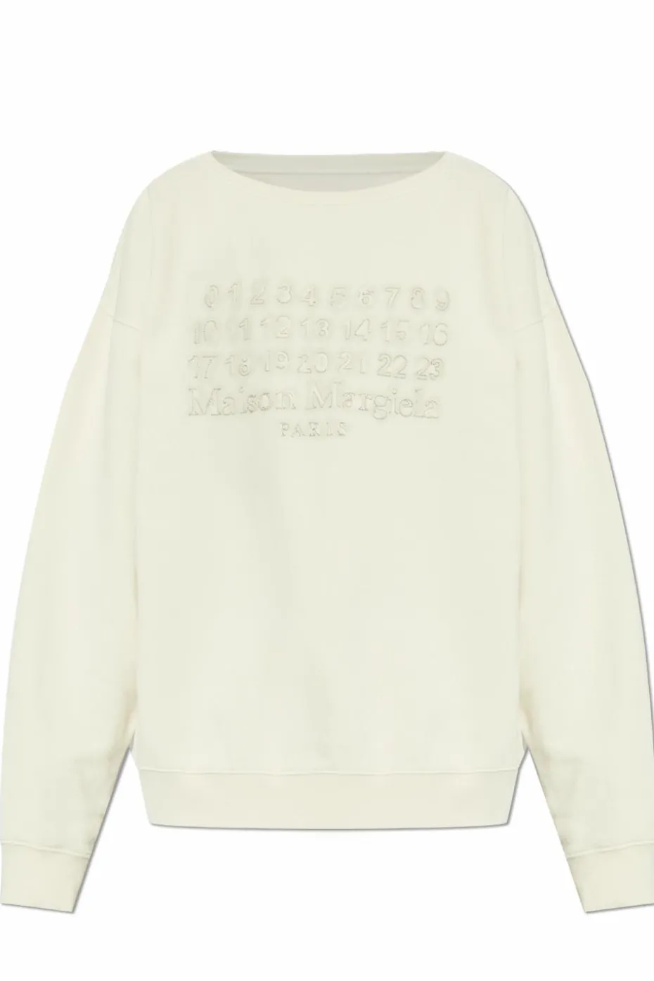 Maison Margiela cream Sweatshirt with logo
