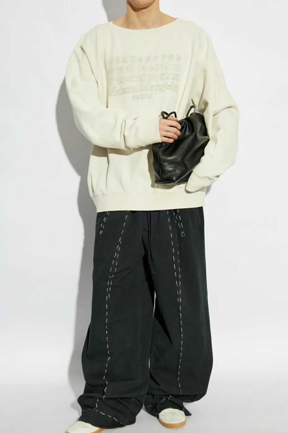 Maison Margiela cream Sweatshirt with logo