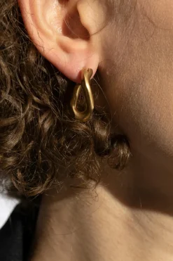 Maison Margiela GOLD Earrings with engraved logo
