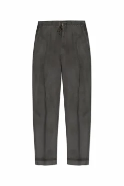 Maison Margiela GREY Creased trousers with vintage effect