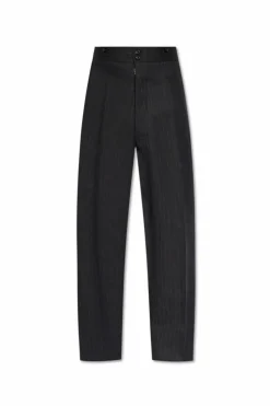 Maison Margiela GREY Pants with pinstripe pattern