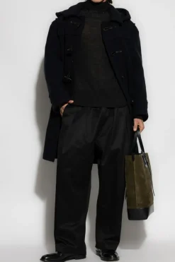 Maison Margiela NAVY BLUE Double-sided wool coat
