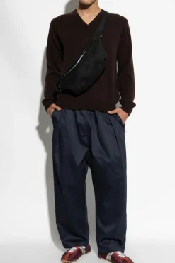 Maison Margiela NAVY BLUE Pleated trousers