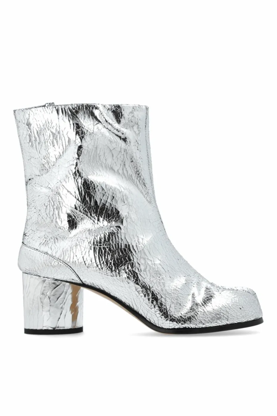 Maison Margiela SILVER Leather `Tabi` boots