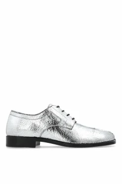 Maison Margiela SILVER Leather `Tabi` shoes