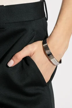 Maison Margiela SILVER Silver bracelet with logo