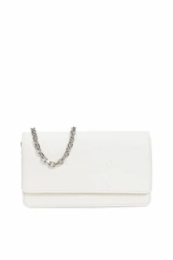 Maison Margiela WHITE Strapped leather wallet