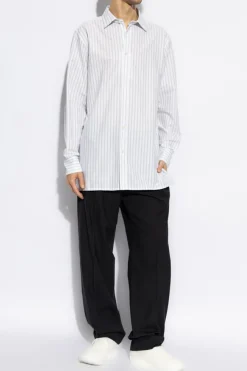 Maison Margiela WHITE Striped pattern shirt