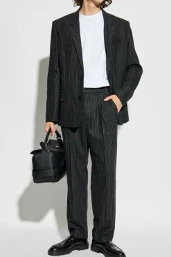 MARANT BLACK Creased trousers