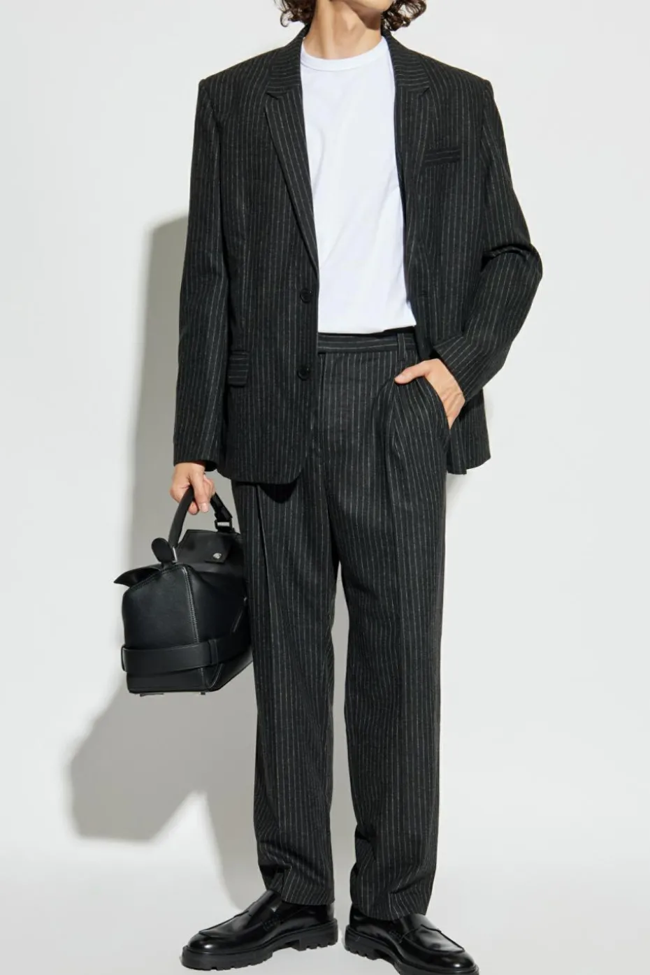 MARANT BLACK Creased trousers
