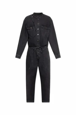 MARANT BLACK Denim jumpsuit `Chelby`