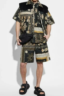 MARANT BLACK Reversible vest made of mixed materials ‘Glen’