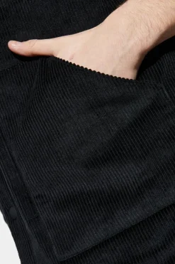 MARANT BLACK Reversible vest made of mixed materials ‘Glen’