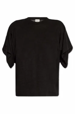 Marant Etoile BLACK ‘Kyanza’ linen T-shirt