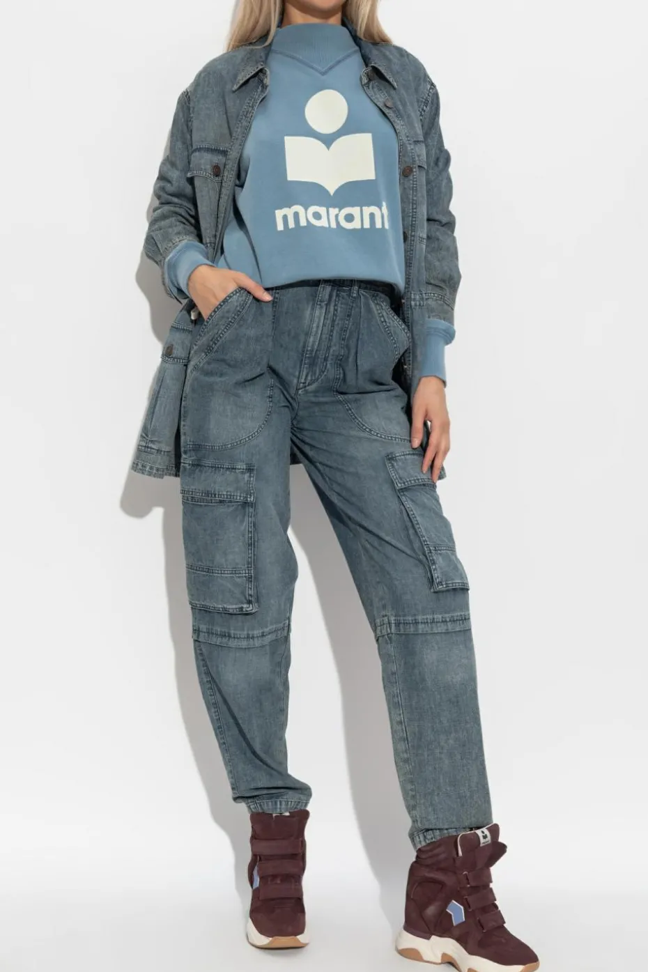 Marant Etoile BLUE "Nayla" cargo jeans