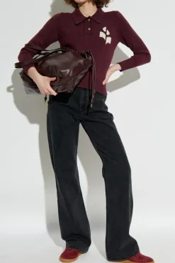 Marant Etoile BURGUNDY Polo "Nola"