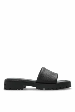 Marc Jacobs BLACK Leather slides