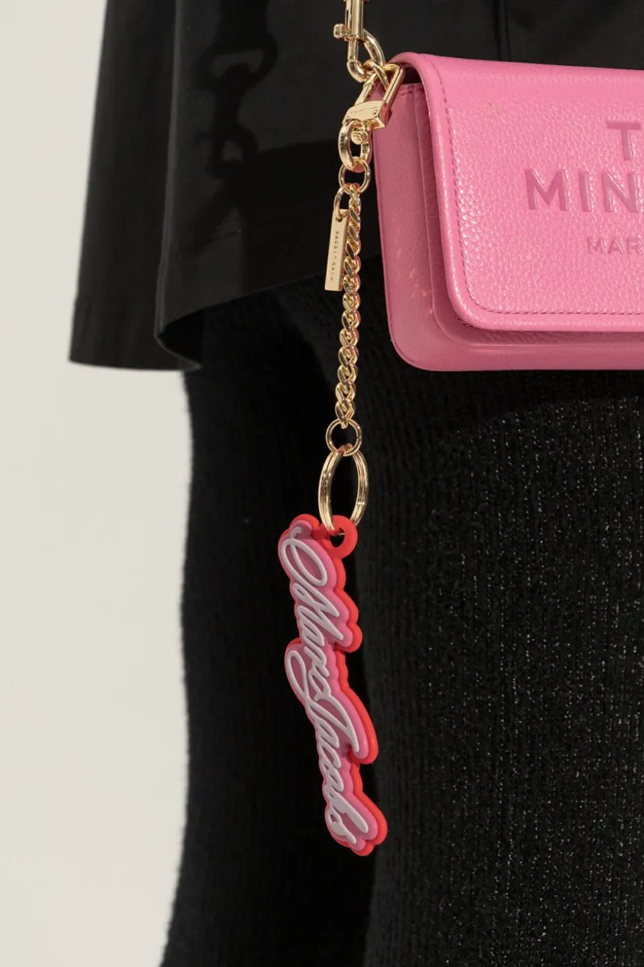 Marc Jacobs PINK Keychain with logo