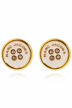 Marc Jacobs WHITE Button-shaped earrings