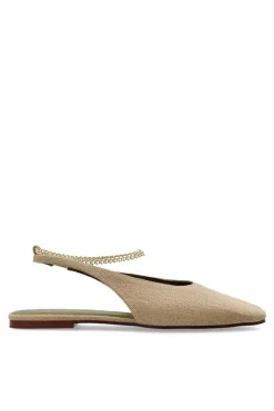Maria Luca beige Shoes with decorative chain