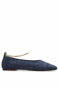 Maria Luca BLUE ‘Augusta’ denim ballet flats
