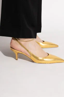 Maria Luca GOLD Leather heeled shoes