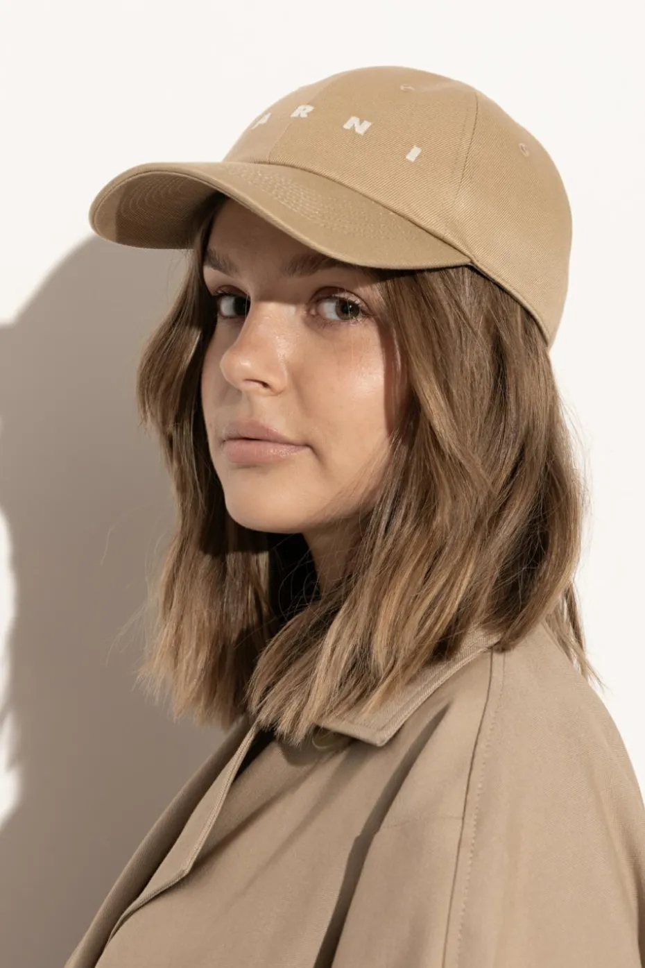 Marni beige Cap with logo