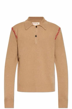 Marni beige Polo Sweater