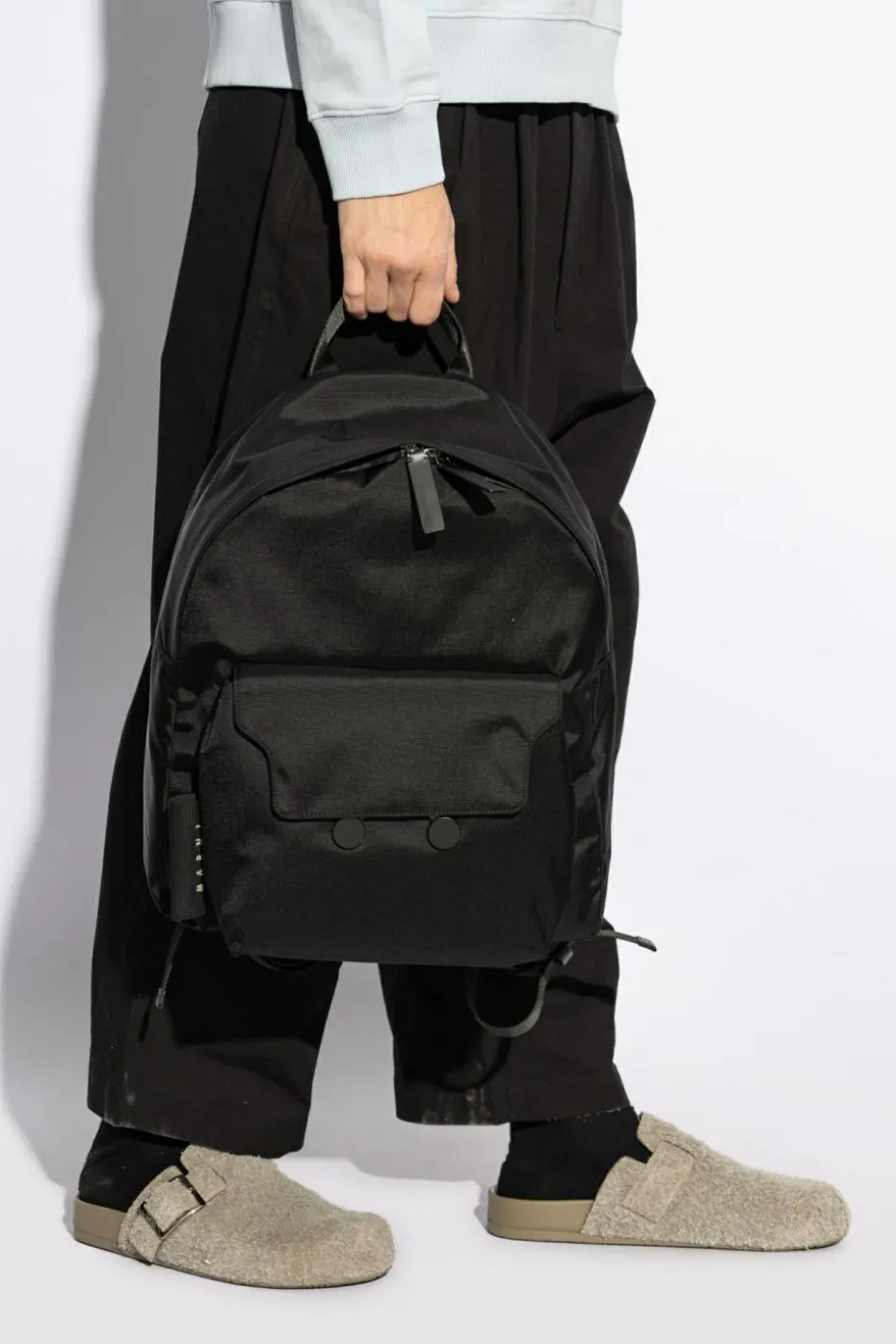 Marni BLACK Backpack with logo
