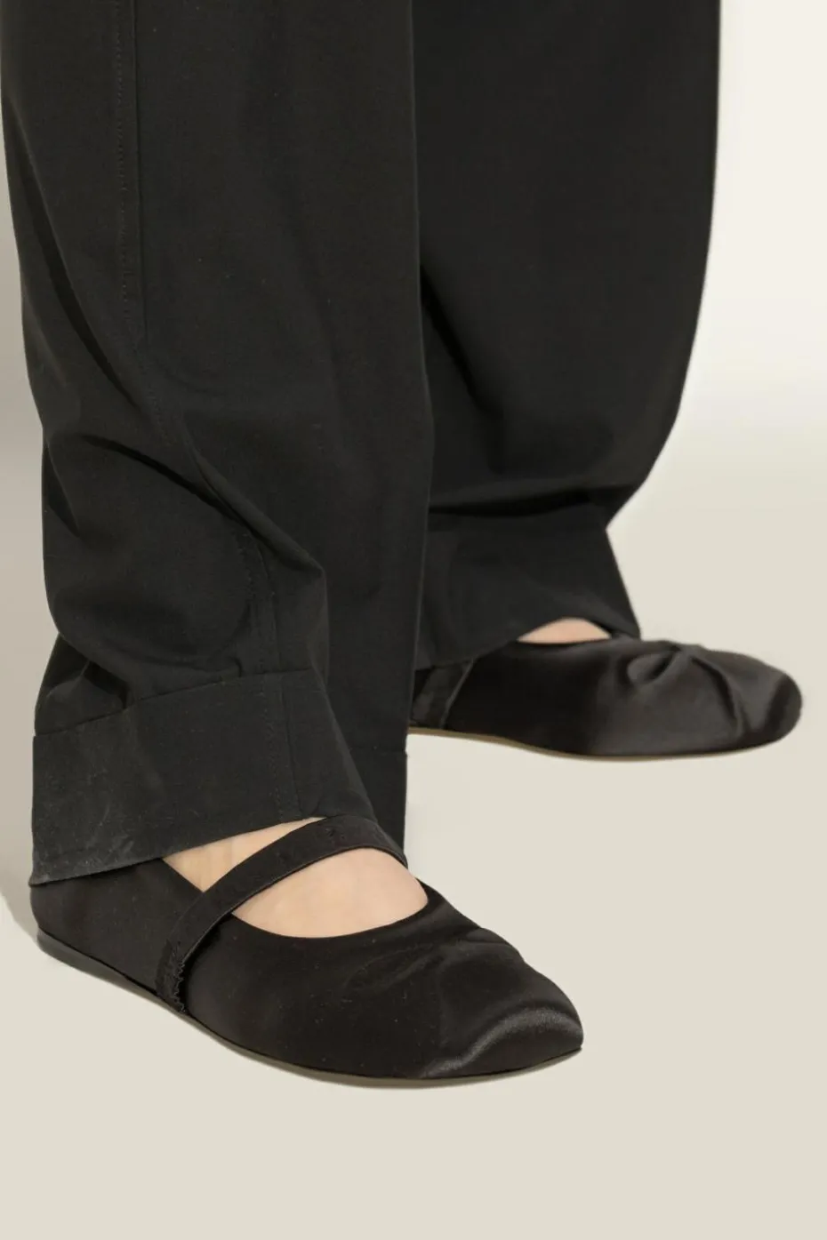 Marni BLACK Ballet flats with a bow