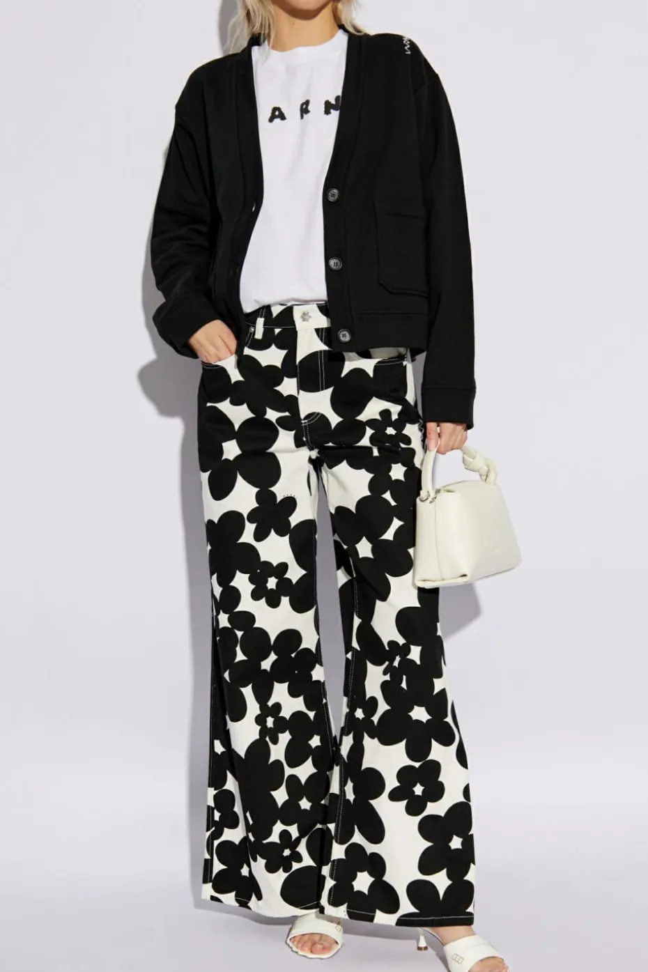 Marni BLACK Cardigan with pockets