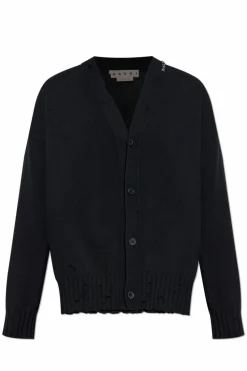 Marni BLACK Cardigan with logo