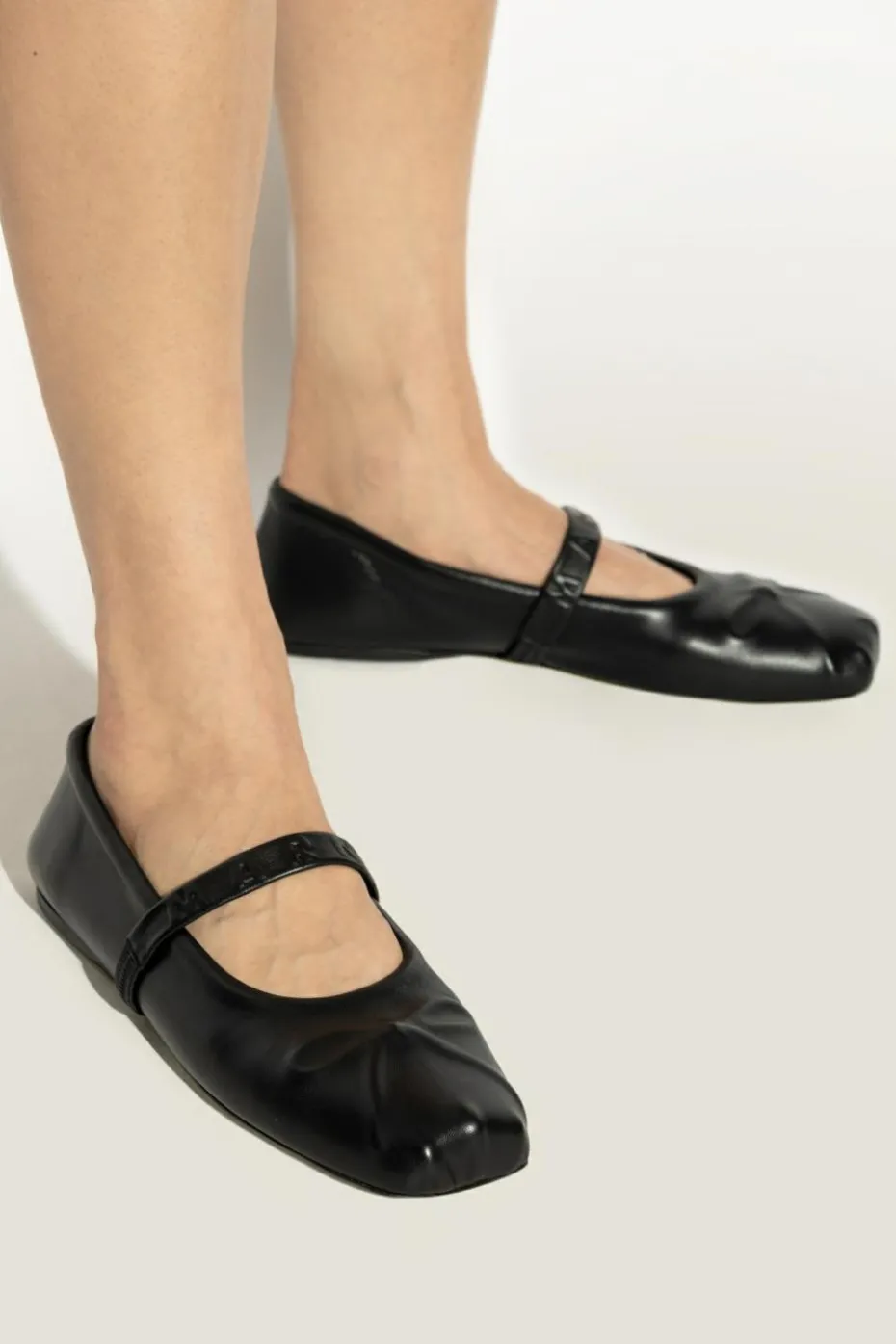 Marni BLACK Leather Ballet Flats