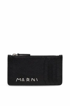 Marni BLACK Leather card holder