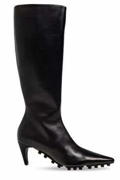 Marni BLACK Leather heeled boots
