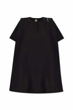 Marni BLACK Loose-fitting cotton dress