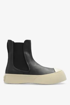 Marni BLACK ‘Pablo’ leather ankle boots